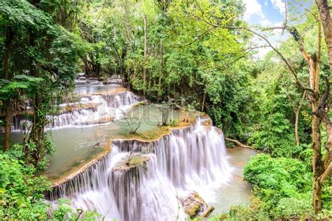 Huay Mae Kamin Waterfall In Stock Image Colourbox