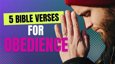 Top 5 Bible Verses About Obedience Youtube