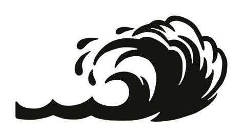 Ocean Wave Clipart Black And White Clip Art Library