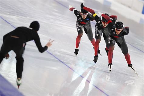 Gold And Bronze In The Team Pursuit At The Heerenveen Speed Skating