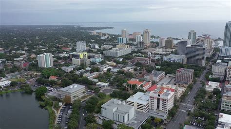 Aerial of Downtown St. Petersburg, Florida Stock Video Footage 01:00