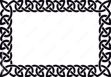 Simple Celtic Knot Frame Black Linear Border Made With Celtic Knots