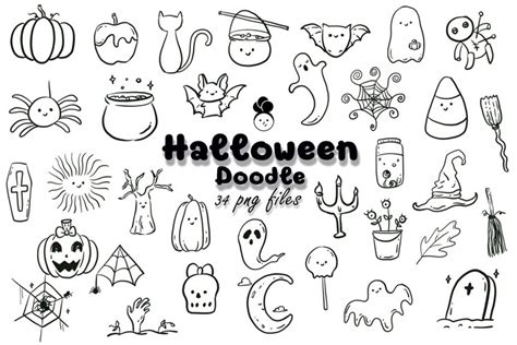 Cute Halloween Doodle Illustrations