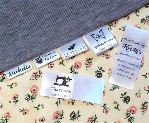 Custom Clothing Hanging Folding Sew In Label White Labels With Black