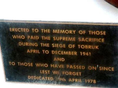Siege Of Tobruk Monument Australia