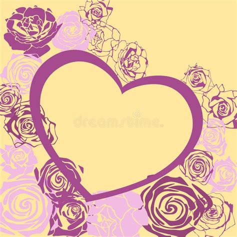 Vector Floral Heart For Valentines Day Stock Vector Illustration Of