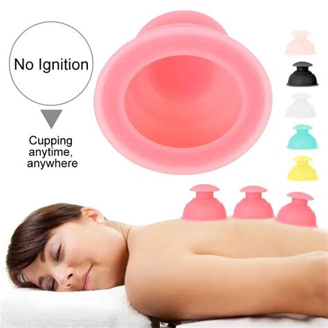 Medical Silicone Moisture Absorber Anti Cellulite Vacuum Cupping Cups Body Massage Helper Vacuum