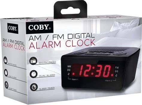 Coby Cbcr 102 Blk Digital Alarm Clock With Amfm Radio And