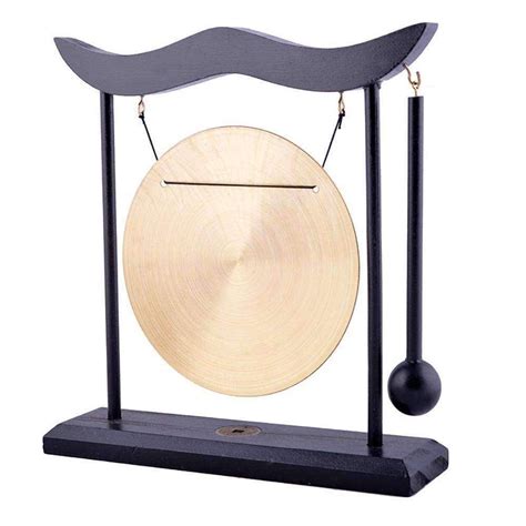 Simple Zen Meditation Brass Gong With Mallet 8in Zen Home Decor