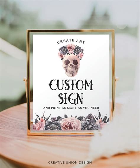 Editable Custom Sign Template Custom Bridal Shower Sign Favors Ts