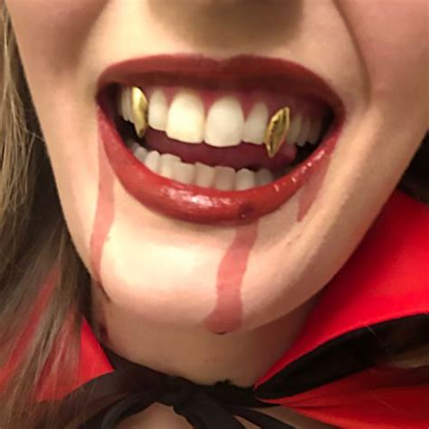 Real 10k Gold Vampire Teeth Vampire Fangs Custom Grillz Custom Grillz