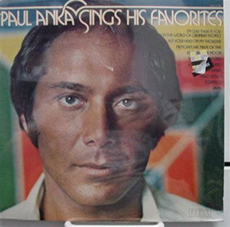 Paul Anka Sings His Favorites Vinyl Record Cds And Vinyl