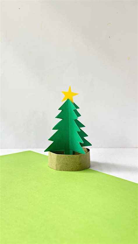 Fun And Easy 3d Paper Christmas Tree Craft For Kids To Make With Free