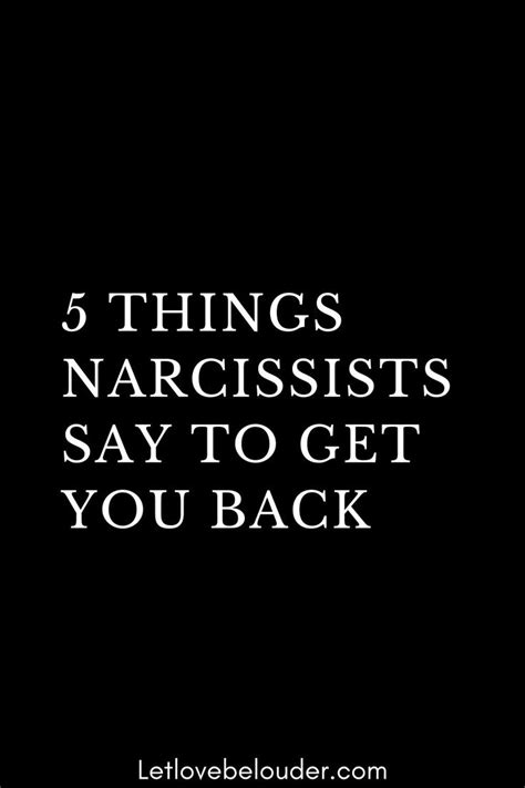5 Things Narcissists Say To Get You Back Running Away From Problems