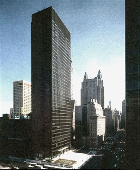 The Seagram Building Is A Skyscraper Located At 375 Park Avenue