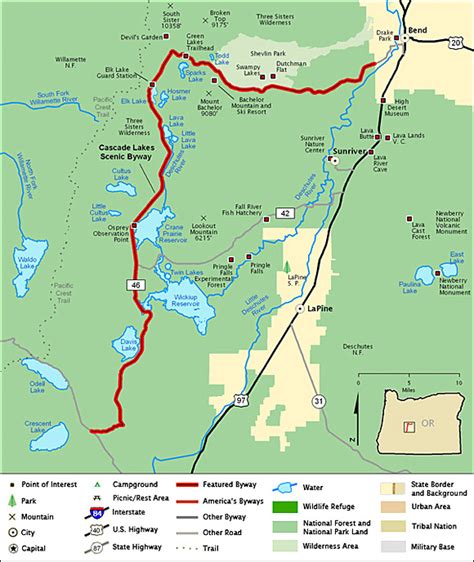 Rogue Umpqua Byway Map