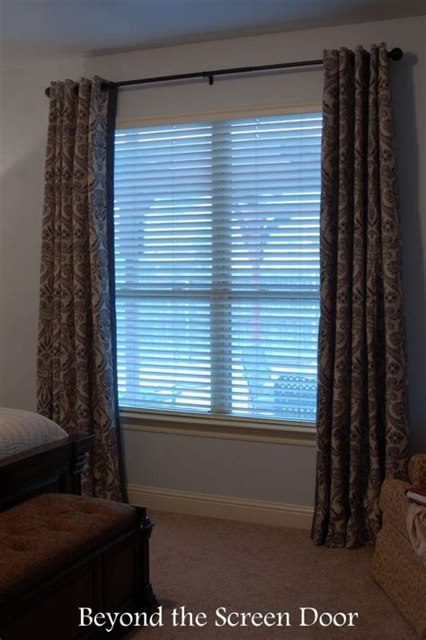 Master Bedroom Window Treatments In Navy And Linen Sonya Hamilton