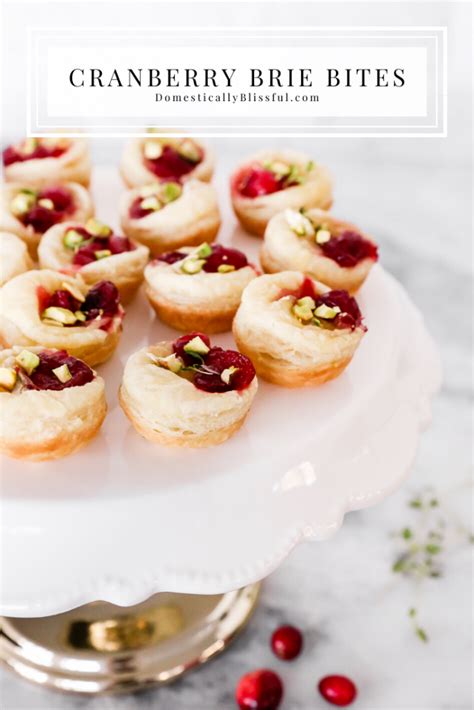 Cranberry Brie Puff Pastry Bites Domestically Blissful