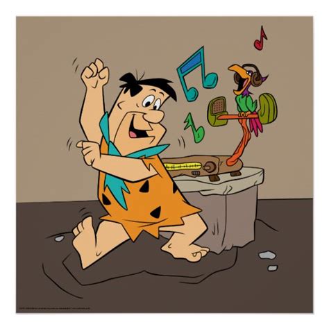 The Flintstones Fred Flintstone Dancing Poster