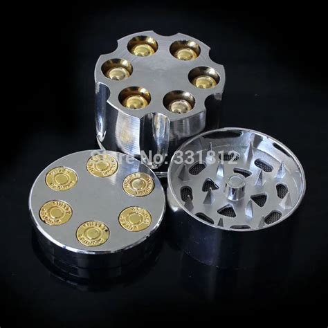 100pcs lot 2015 new metal tobacco grinder gold weed herb spice smoke bullet grinder free