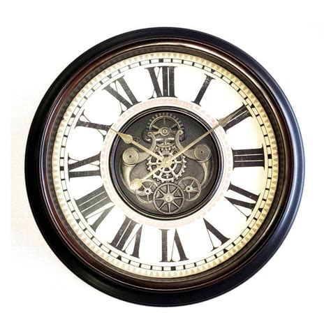 Better Homes And Gardens 235 In Antique Bronze Gear Wall Clock