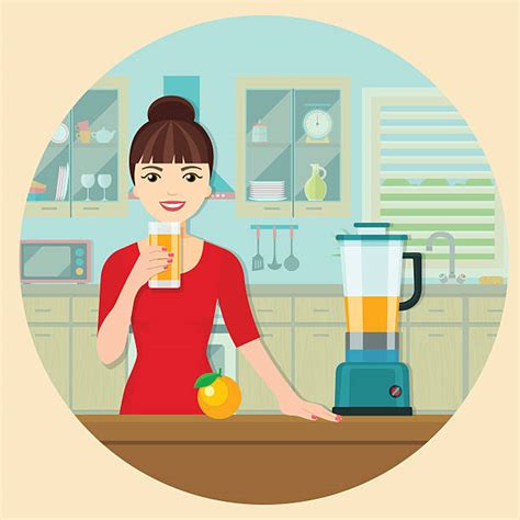 Royalty Free Girl Drinking Juice Clip Art Vector Images