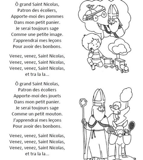Saint Nicolas Patron Des Écoliers Tekst Je Serai Toujours Sage Comme