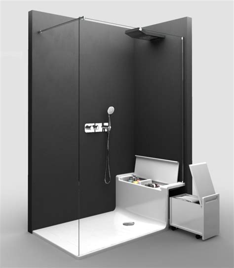 Glass Shower Storage Idea Small Bathroom Plans Small Bathroom Storage