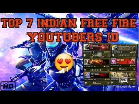 Garena free fire3 is the most popular battle royale game developed by 111 dots studio and published by garena. TOP 7 INDIAN FREE FIRE YOUTUBER ID😱😱//FREE FIRE ...