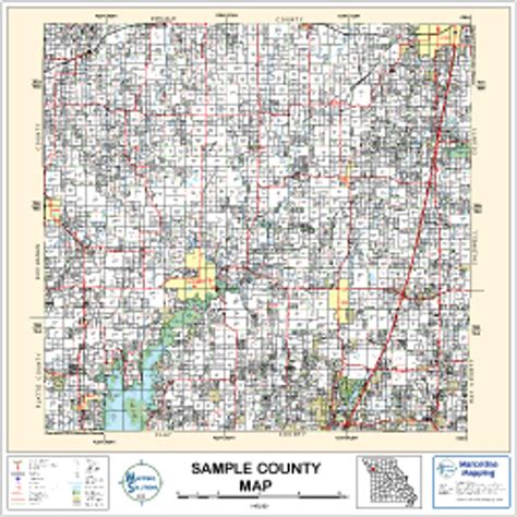 Dent County Missouri 1999 Wall Map