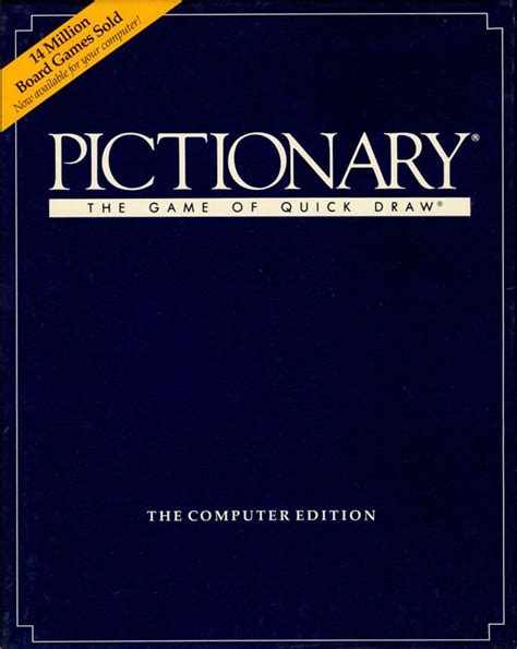 Pictionary The Game Of Quick Draw Cover Or Packaging Material Mobygames