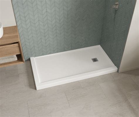B3x 6032 Acrylic Corner Right Shower Base With Right Hand Drain In
