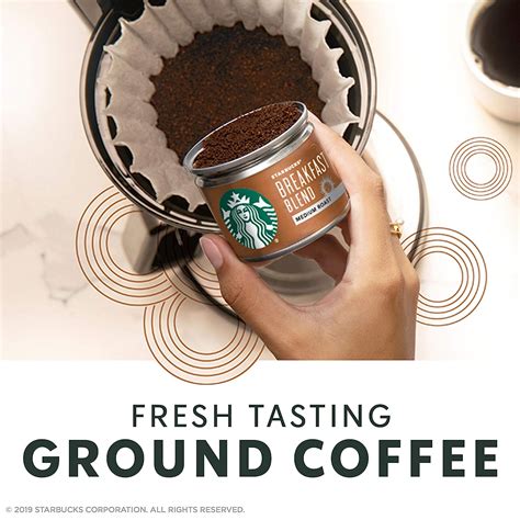 Starbucks Medium Roast Fresh Brew Ground Coffee Cans — Breakfast Blend