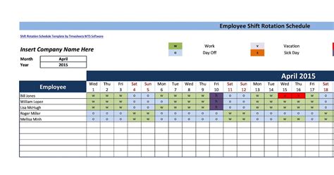 Examples Of 8 Hour Rosters 12 Hour Rotating Shift Schedule Calendar