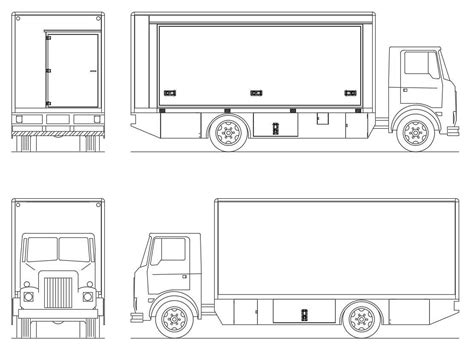 Dynamic Truck Side Elevation Block Cad Drawing Details Dwg File Cadbull