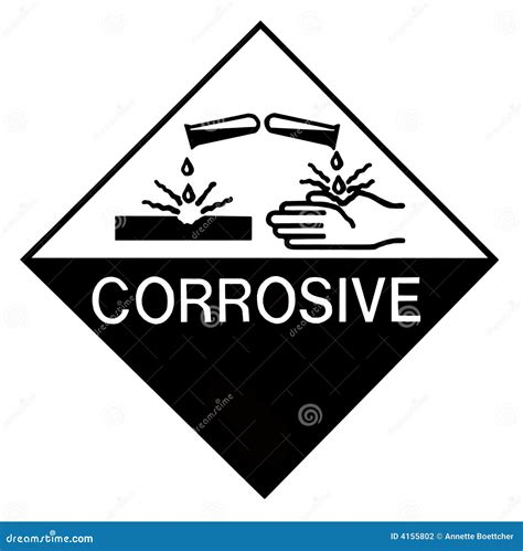 Corrosive Chemical Label Stock Photography Image 4155802