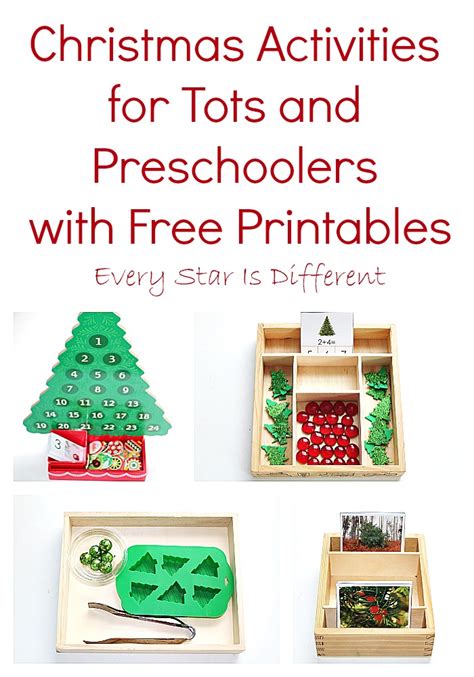Christmas Tree Activities for Tots & Preschoolers with Free Printables