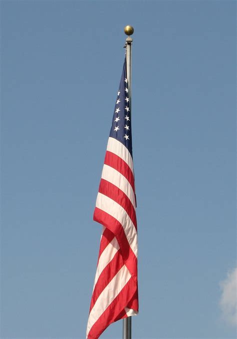 Flags United States Free Stock Photo Us Flag On A Flag Pole With No
