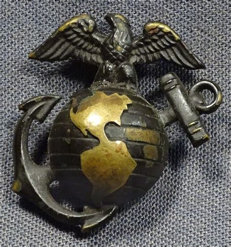 Wwii Usmc Officers Ega Collar Insignia By H H Griffin Militaria