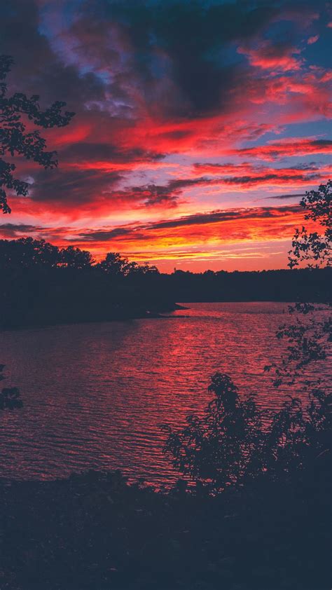 1080x1920 1080x1920 Sunset Lake Dawn Reflection Nature Hd 5k