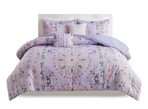 Olliix By Intelligent Design Navi Purple Fullqueen Printed Comforter