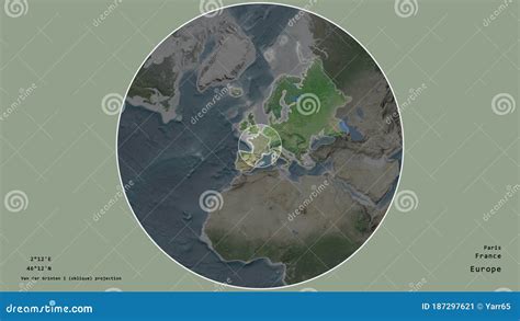 Frankreich Satellit Isoliert Stock Abbildung Illustration Von Ozean