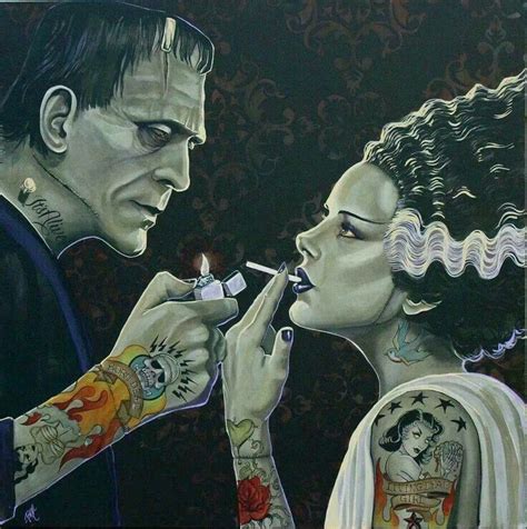real love frankenstein and his bride ~ frankenstein art art classic horror