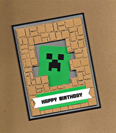 20 Minecraft Birthday Card Design Templates Candacefaber