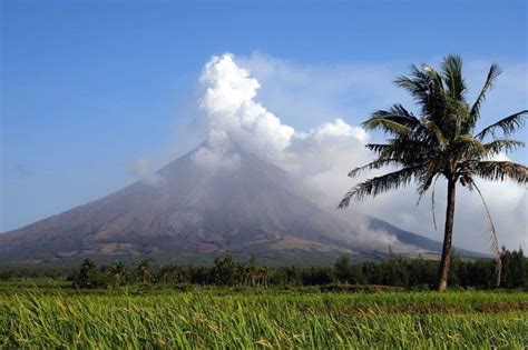 Mayon Volcano Explodes Spews Ash