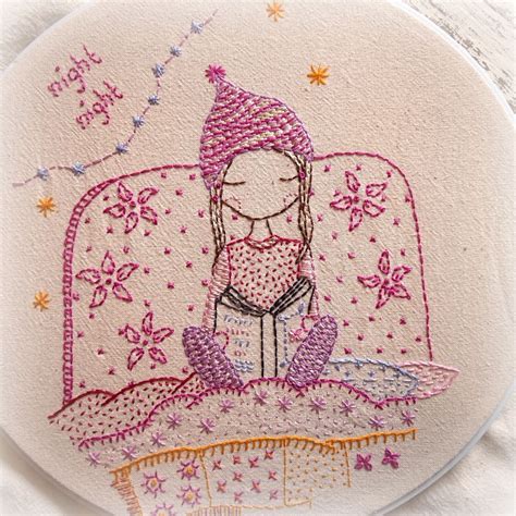 Night night hand embroidery pattern pdf | Etsy | Embroidery patterns ...