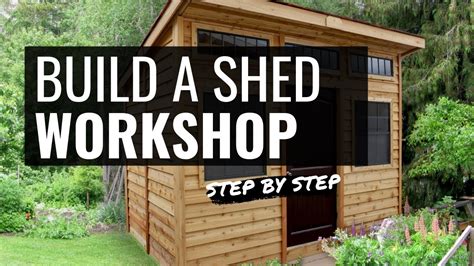 How To Build A Shed Step By Step Build Backyard Workshop Shed Youtube