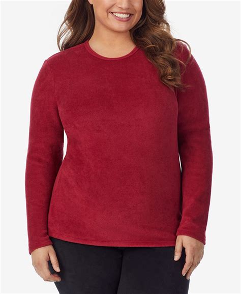 Cuddl Duds Plus Size Fleecewear With Stretch Long Sleeve Top And Reviews