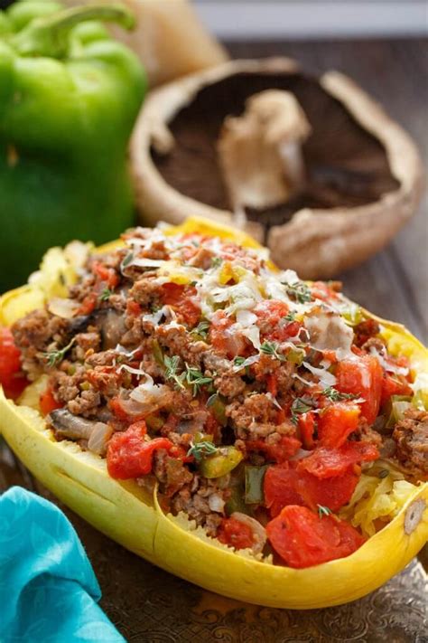 Stuffed Spaghetti Squash With Tomato And Ground Beef