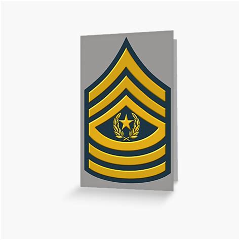 Us Army Insignia Command Sergeant Major Greeting Card For Sale By